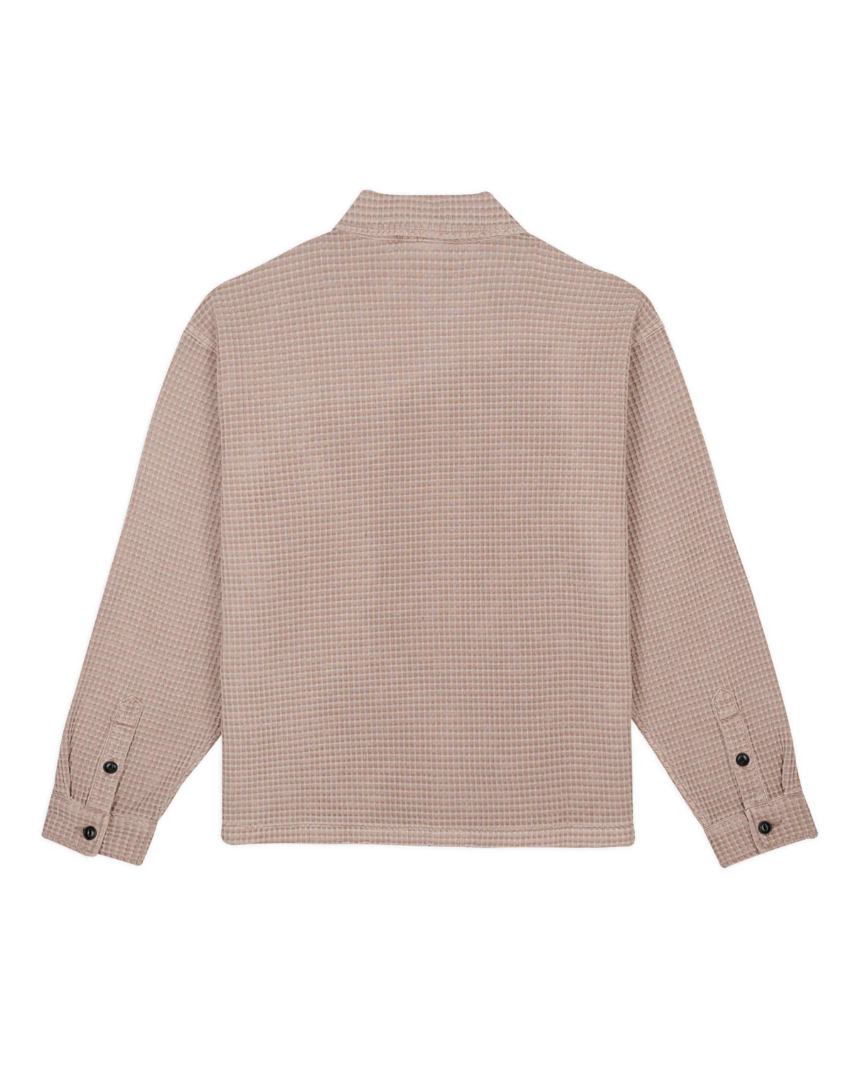 Waffle Button Front Shirt - Sand - Image 3
