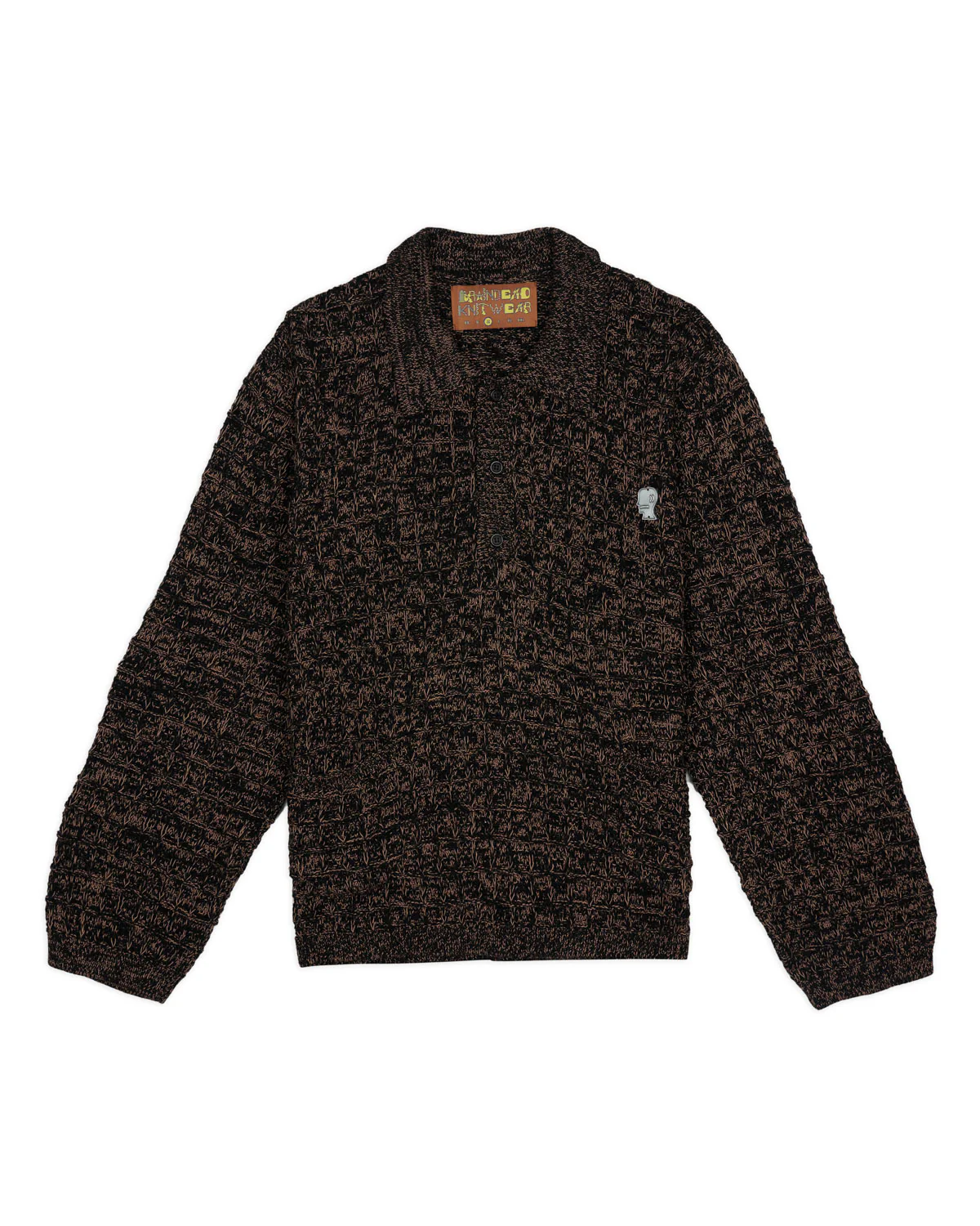 Waffle Pullover Sweater - Charcoal
