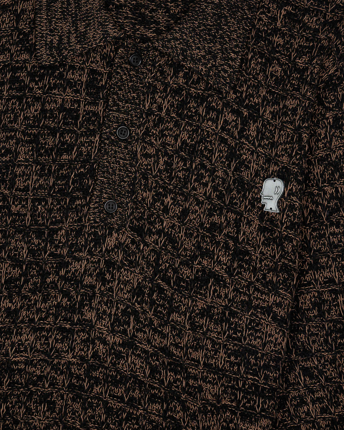 Waffle Pullover Sweater - Charcoal - Image 3