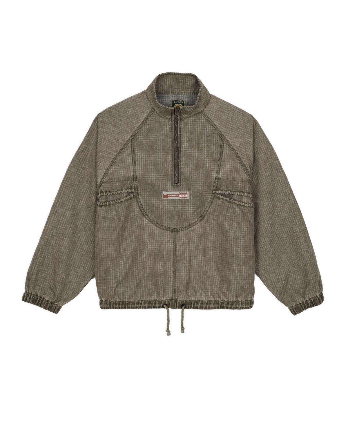 Washed Ripstop Equipment Half Zip - Brown