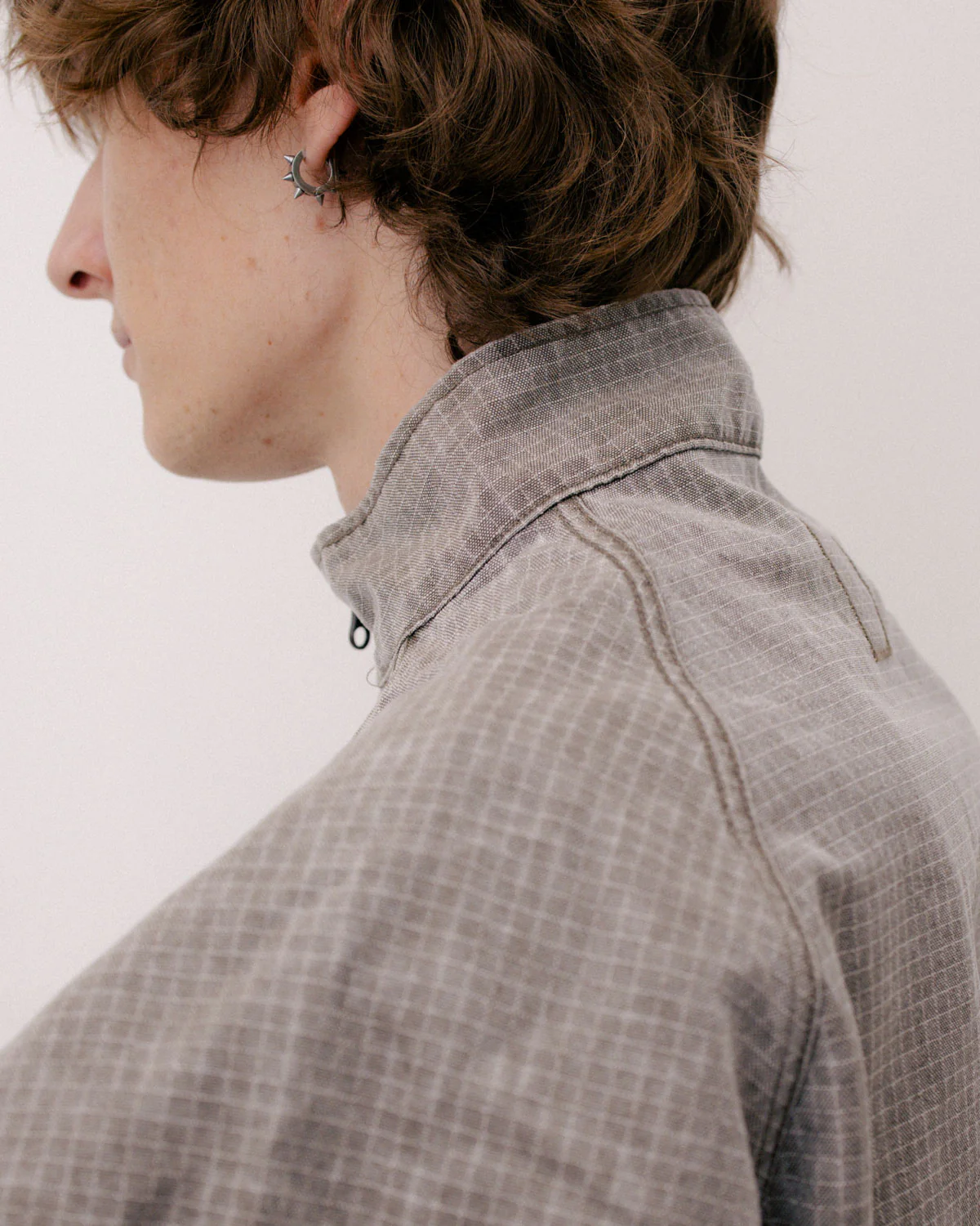 Washed Ripstop Equipment Half Zip - Brown - Image 6