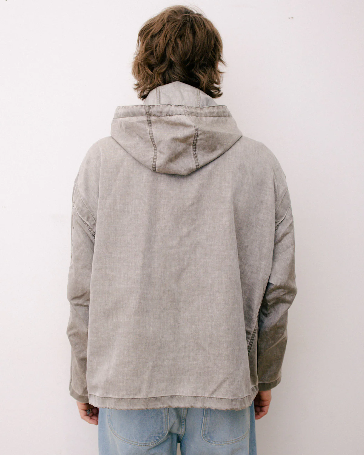 Washed Ripstop Toggle Jacket - Brown - Image 8