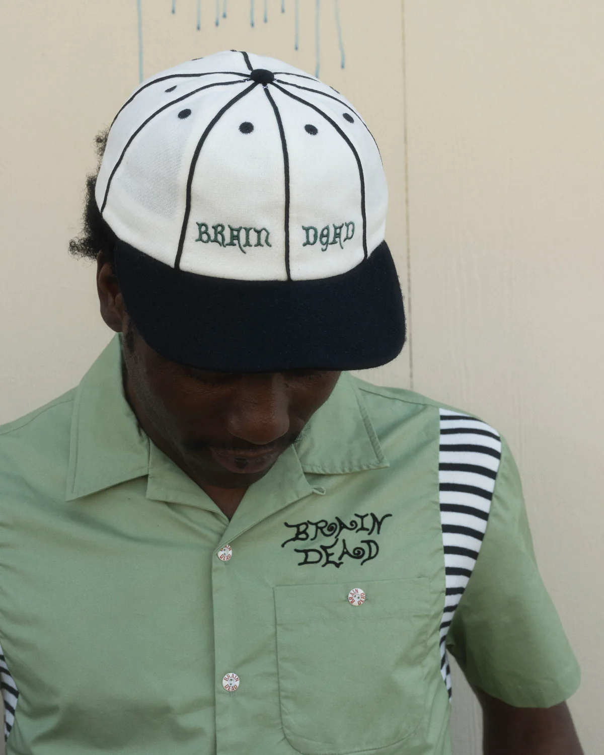 Wool Flannel 8 Panel Hat - Natural - Image 4
