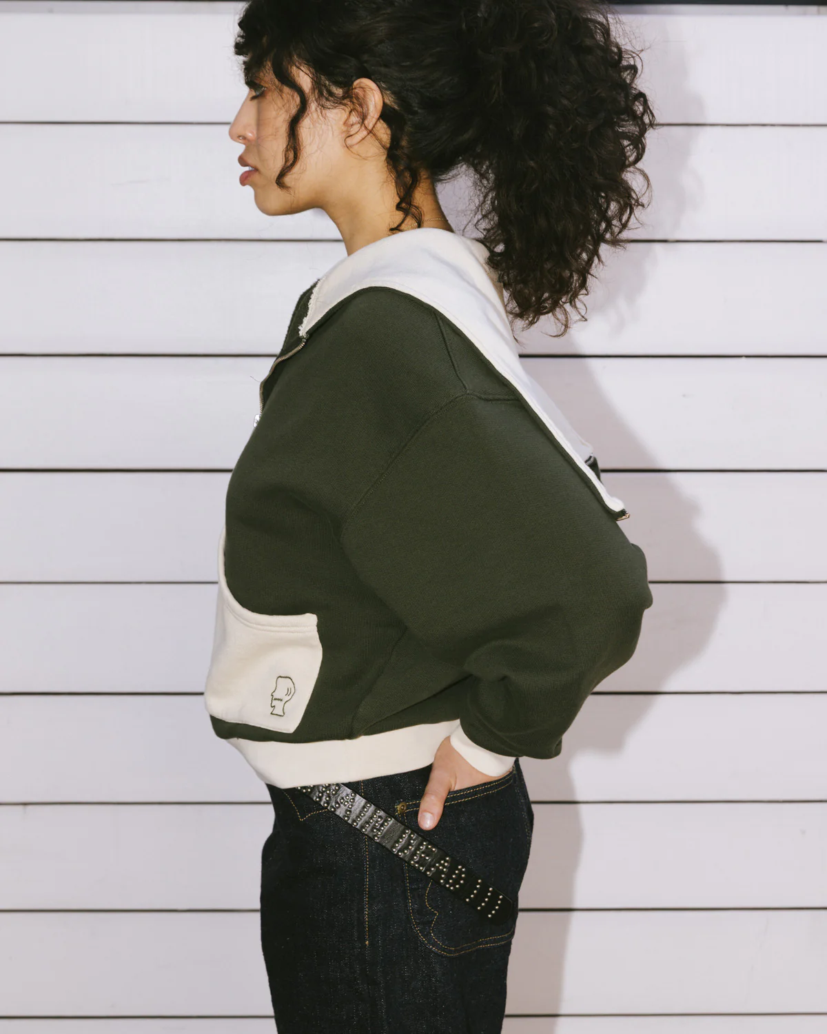 Zip Hoodie - Green - Image 11