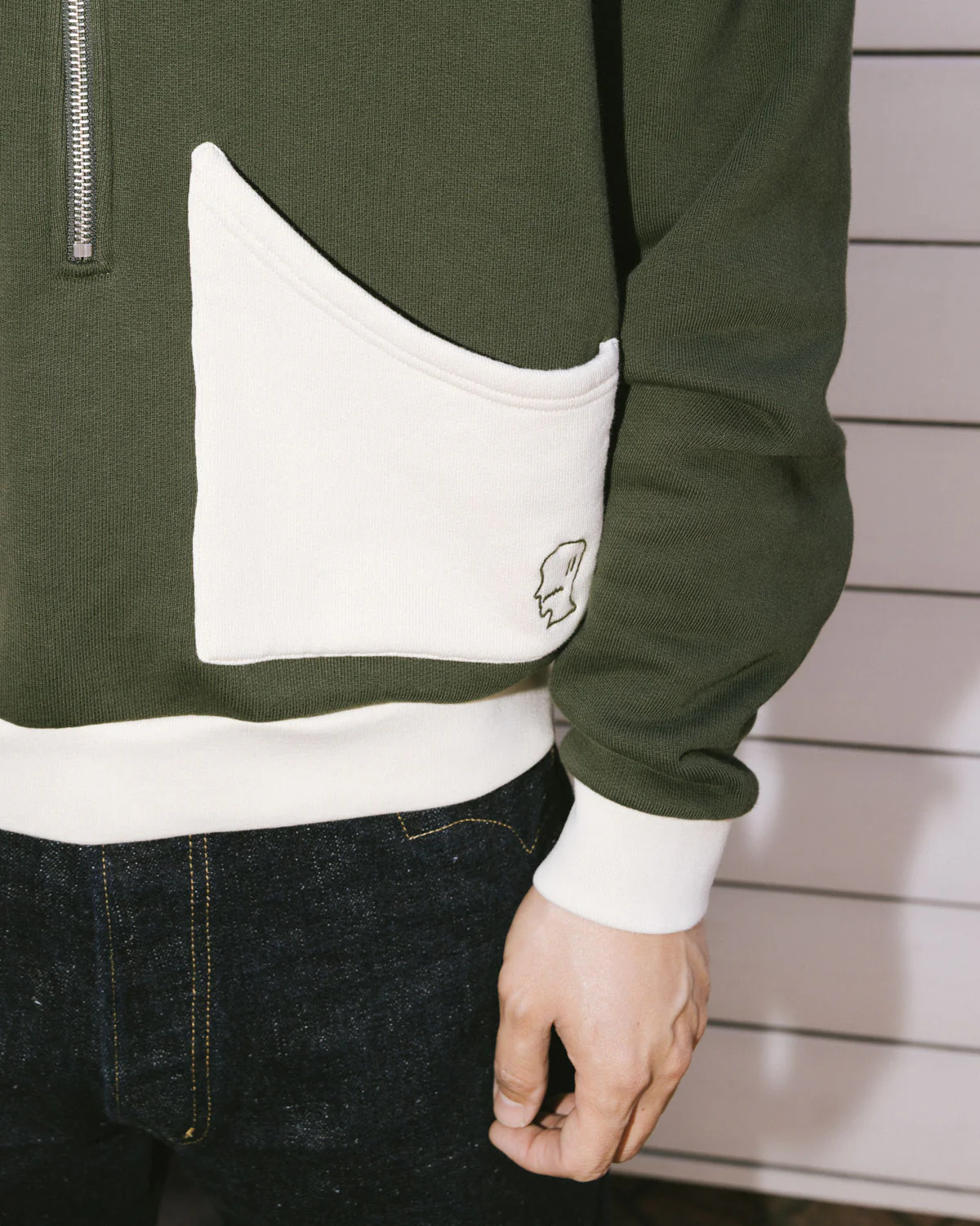 Zip Hoodie - Green - Image 4