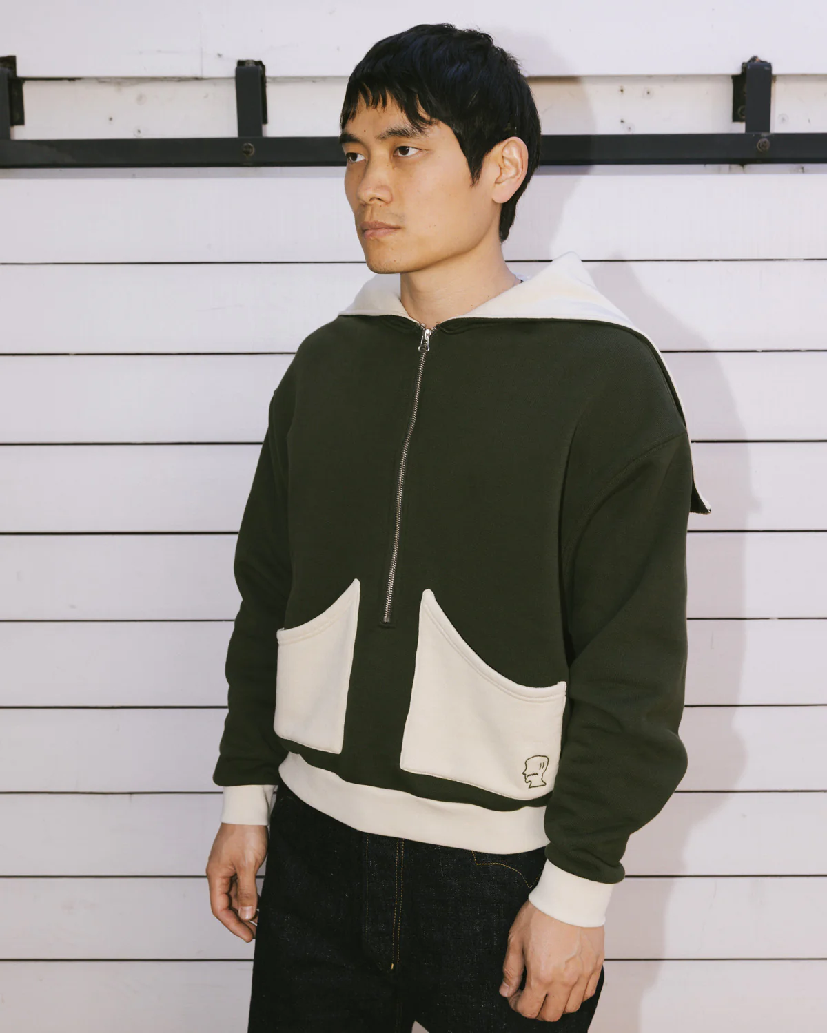 Zip Hoodie - Green - Image 6