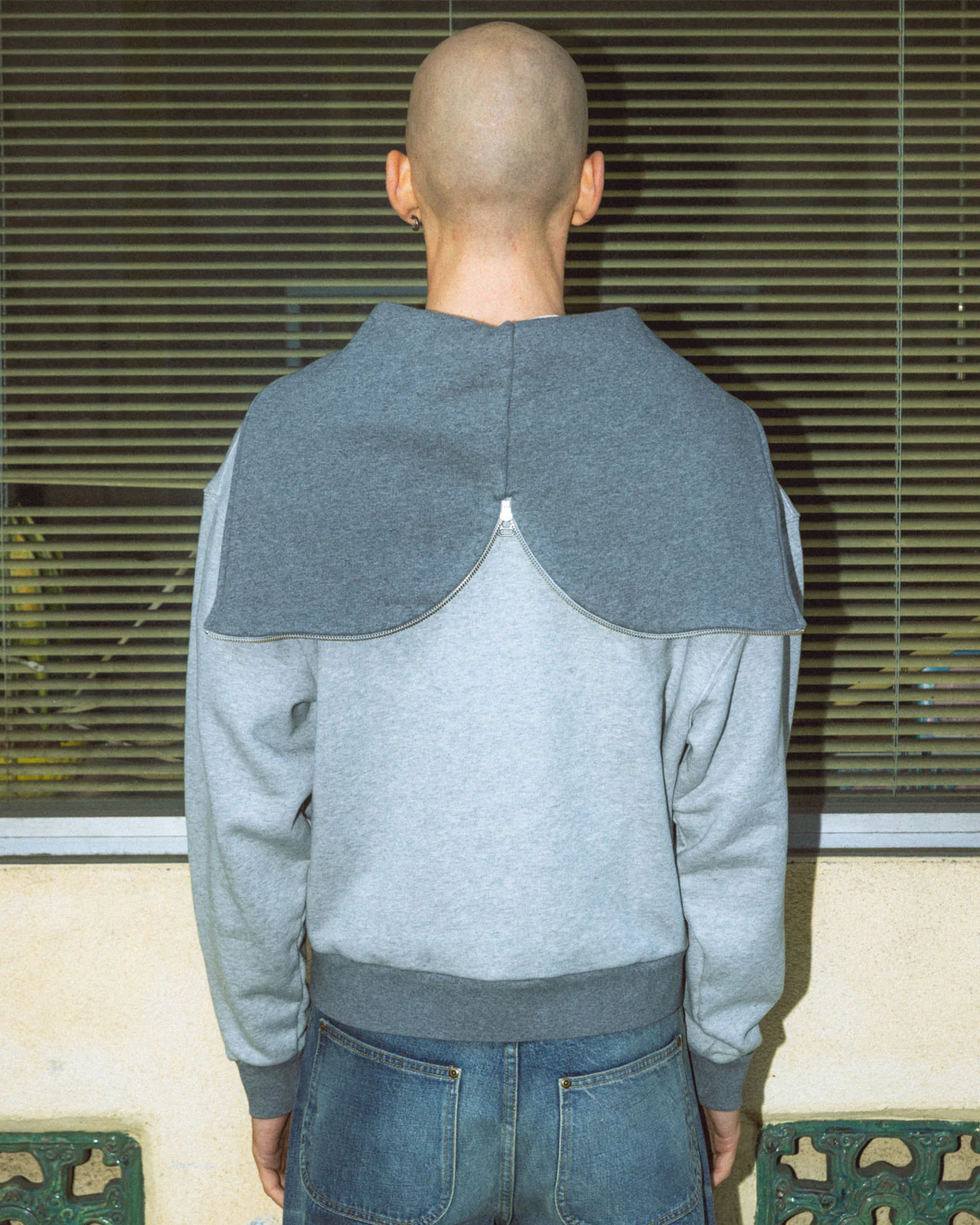 Zip Hoodie - Heather Grey - Image 4